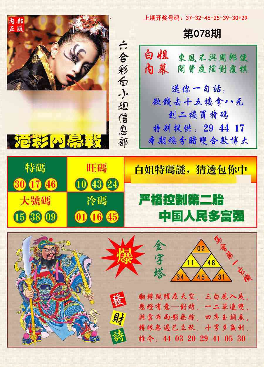 078期港彩内幕报[图]